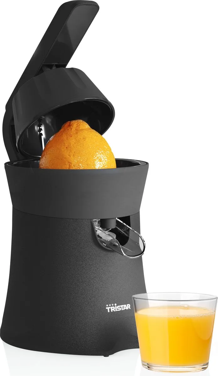 Citruspers Elektrisch - CP-3015 - 120W - Incl. 2 perskegels, pulpfilter, druppelstop, pershendel by Tristar in Black – product photo