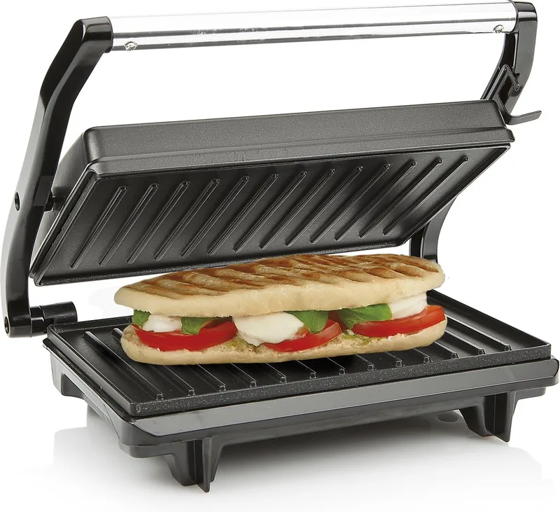 Contactgrill - GR-2650 - 700W - Tosti apparaat - Panini grill- 22,5x14cm bakoppervlak - Verticaal opbergen by Tristar in Black – product photo 1 of 3