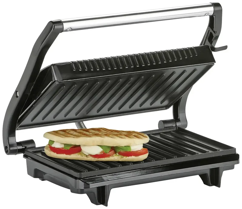 Contactgrill - GR-2846 - 700W - Tosti apparaat - 22,5x14cm bakoppervlak - Aluminium fra Tristar i Rvs – produktbillede 2 af 2