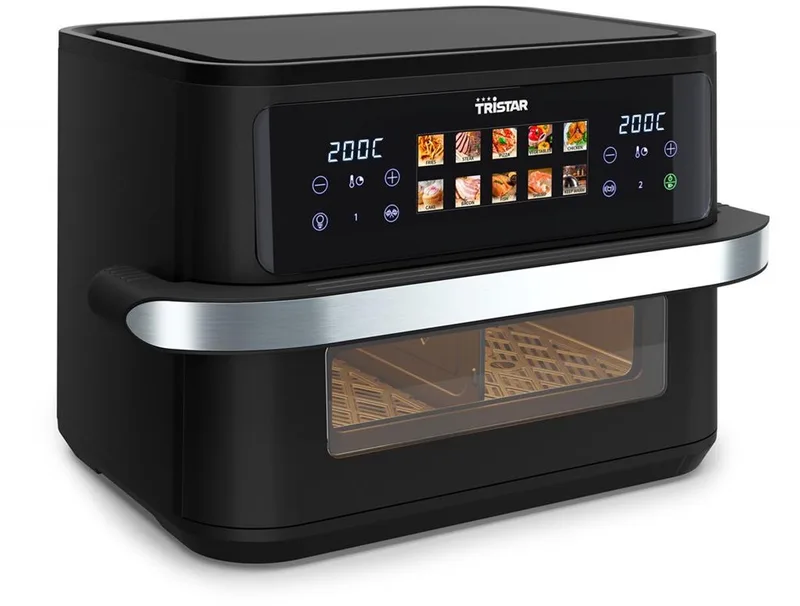 Dualzone Flex Airfryer 10 L – 2800 W – Dubbele Heteluchtfriteuse – 8 Programma’s – RVS – Digitaal Display – FR-9078 by Tristar in Black – product photo 1 of 2