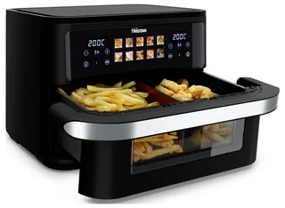 Dualzone Flex Airfryer 10 L – 2800 W – Dubbele Heteluchtfriteuse – 8 Programma’s – RVS – Digitaal Display – FR-9078 by Tristar in Black – product photo 2 of 2