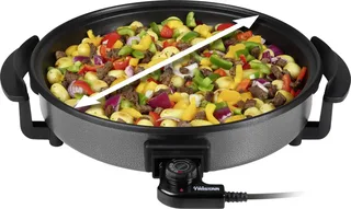 Elektrische hapjespan 1500W - PZ-2963 - Ø30cm Deksel - Maximale temperatuur 280⁰ C - PFAS-vrij de Tristar en Noir – photo produit 2 sur 2
