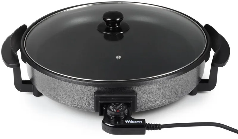 Elektrische hapjespan 1500W - PZ-2964 - Ø40cm Deksel - Maximale temperatuur 280⁰ C - PFAS-vrij by Tristar in Black – product photo
