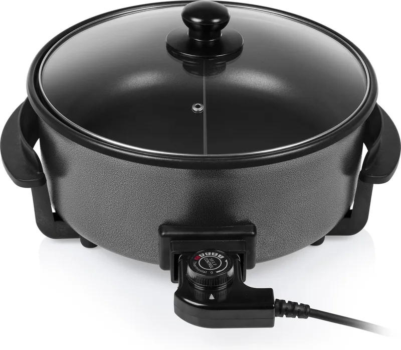 Elektrische hapjespan 1500W - PZ-9135 - Ø30cm Deksel - Maximale temperatuur 250⁰ C by Tristar in Black – product photo 1 of 2