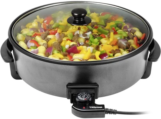 Elektrische hapjespan 1500W - PZ-9145 - Ø40cm Deksel - Maximale temperatuur 250⁰ C