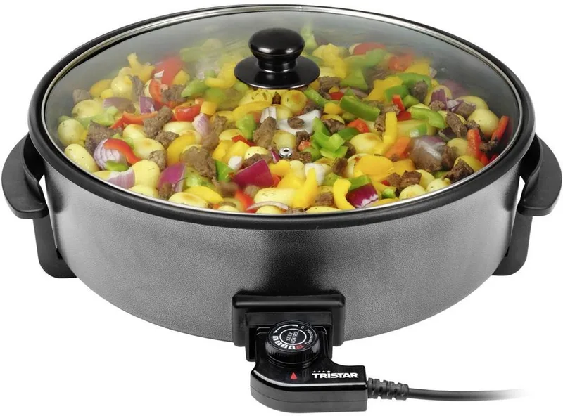 Elektrische hapjespan 1500W - PZ-9145 - Ø40cm Deksel - Maximale temperatuur 250⁰ C by Tristar in Black – product photo