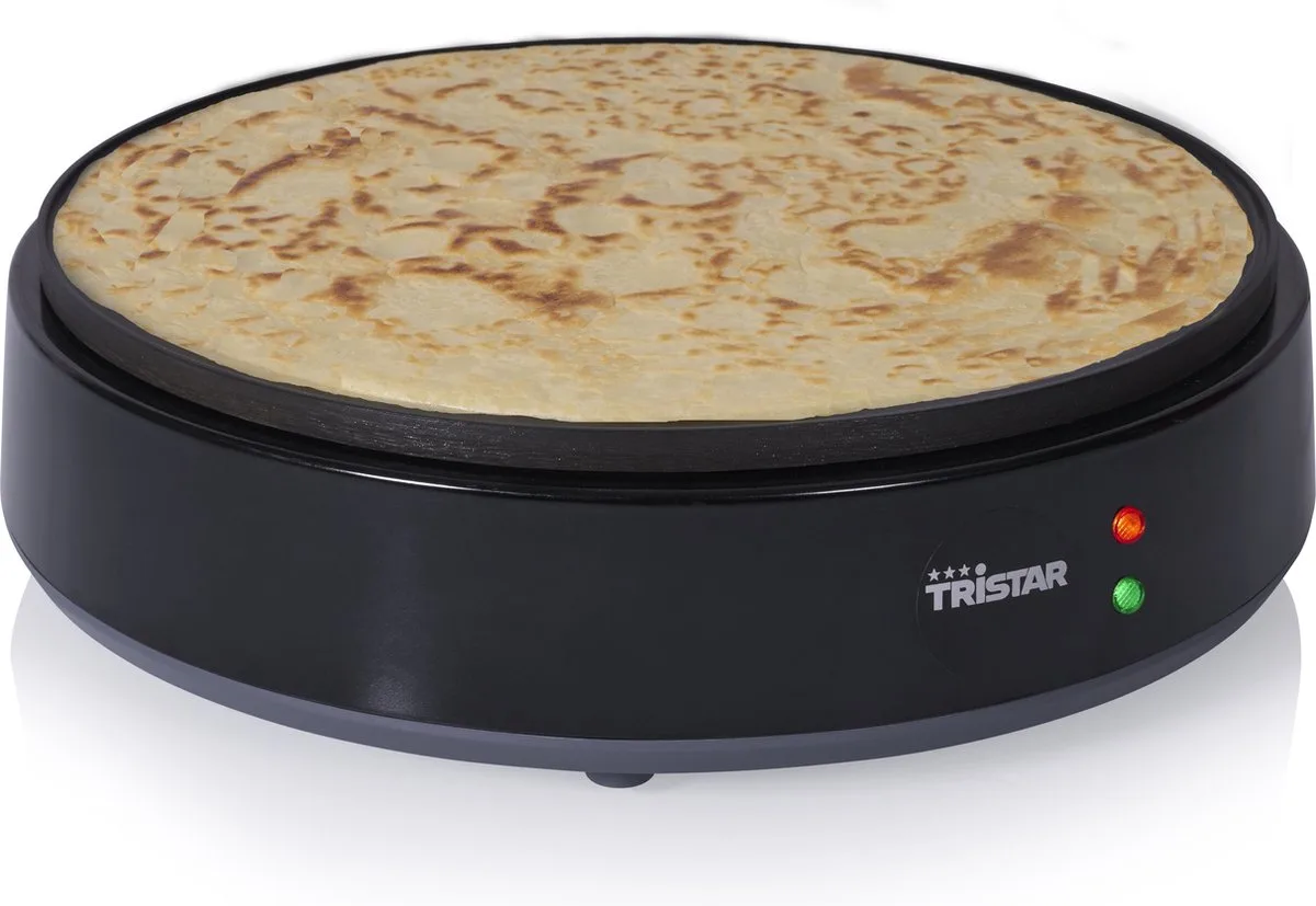 Pannenkoekenmaker - BP-2627 - 1200W - Crêpemaker - 30cm - Zwart van Tristar in Zwart Rond – productfoto