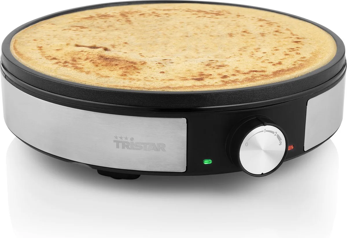 Crépes Maker Schwarz von Tristar in Rvs – Produktfoto