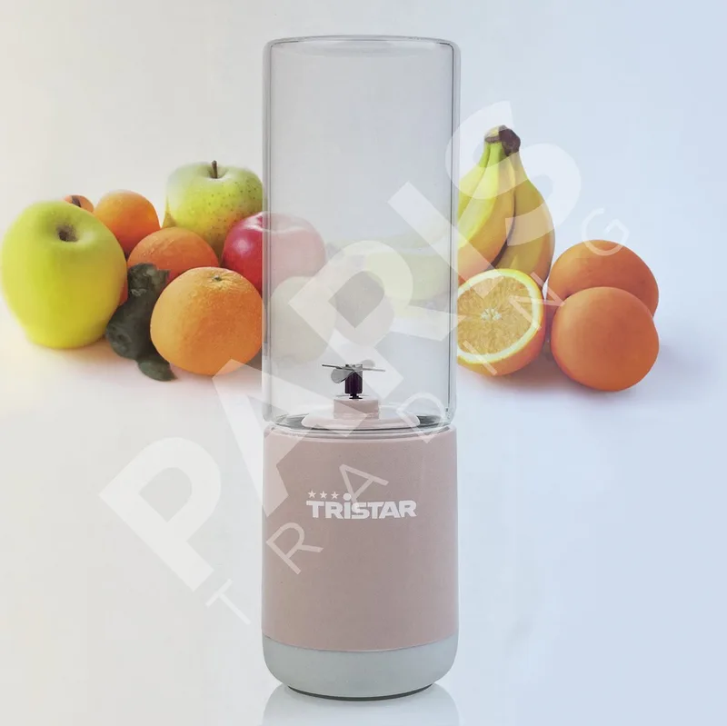 portable blender PD-8941M, draagbare blender, 380 ml, USB aansluiting, fitness by Tristar in Rose – product photo