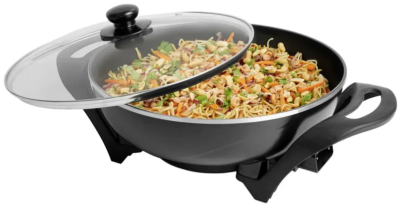 PZ-9130 - Wokpan Elektrisch - 1500W - 4,5L inhoud - PFAS-vrij fra Tristar i Sort – produktbillede 2 af 2