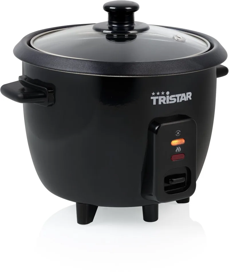 Rijstkoker 0.6L - RK-6141 - 3 personen - Compact, zuinig, eenvoudig te reinigen - Warmhoudfunctie von Tristar in Schwarz – Produktfoto 1 von 2