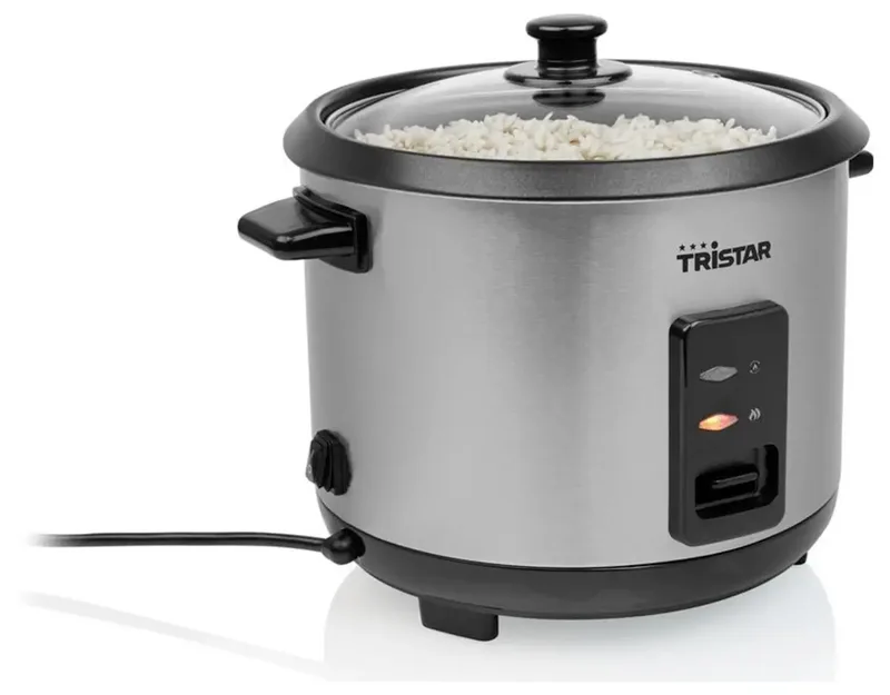 Rijstkoker 1.5L - RK-6147 - 8 personen - Droogkook beveiliging - Warmhoudfunctie - Uitneembare binnenpan från Tristar i Rvs – produktbild 2 av 2