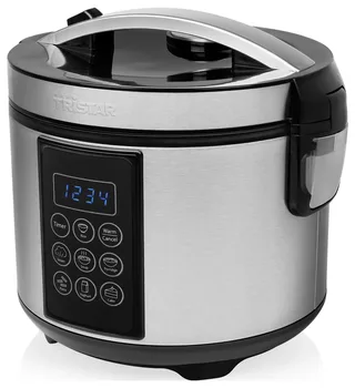 RK-6132 - Rijstkoker Multicooker - 500W - 1,5 Liter - 7 Programma's - Warmhoudfunctie de Tristar en Rvs – photo produit 2 sur 2