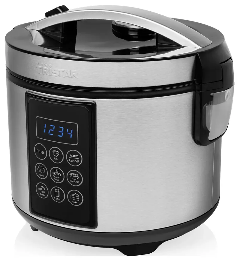 RK-6132 - Rijstkoker Multicooker - 500W - 1,5 Liter - 7 Programma's - Warmhoudfunctie de Tristar en Rvs – photo produit 2 sur 2