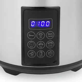 RK-6138 - Rijstkoker Multicooker - 900W - 2,2 Liter - 7 programma's - Warmhoudfunctie von Tristar in Rvs – Produktfoto 3 von 3
