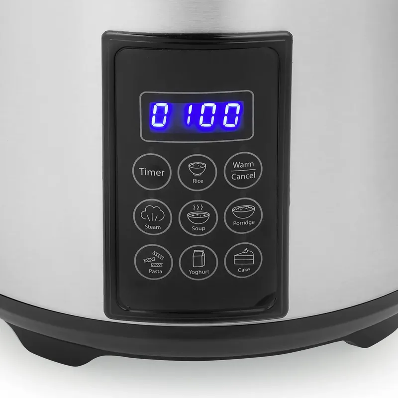 RK-6138 - Rijstkoker Multicooker - 900W - 2,2 Liter - 7 programma's - Warmhoudfunctie von Tristar in Rvs – Produktfoto 3 von 3