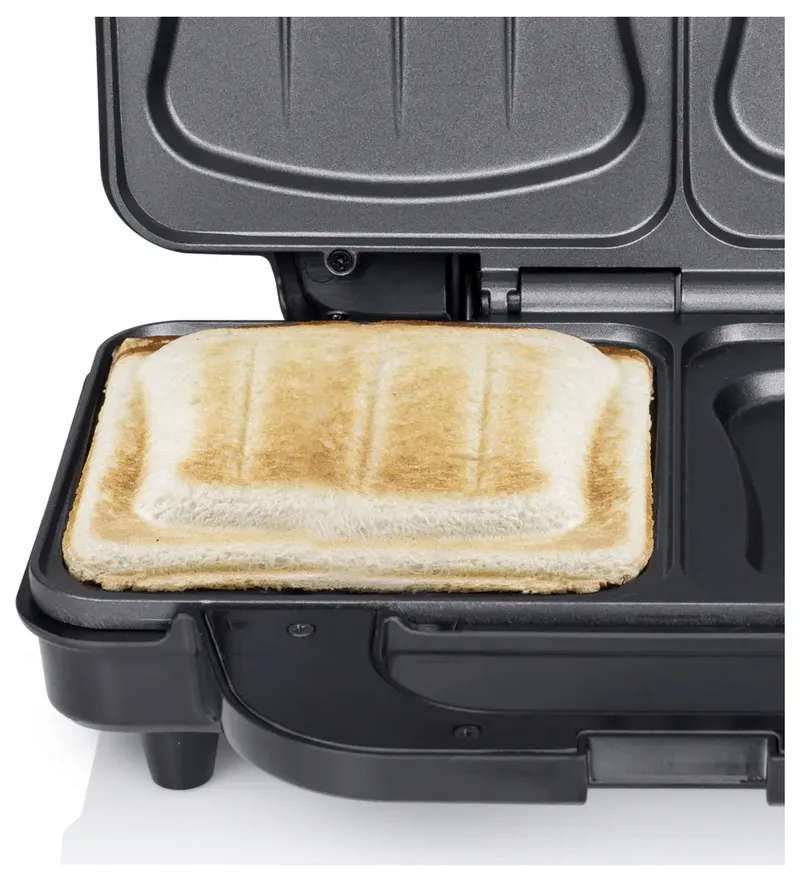 SA-3060 - Tosti apparaat 900W - Voor 2 tosti's met schelpvorm - Anti aanbaklaag fra Tristar i Sort – produktbillede 2 af 2