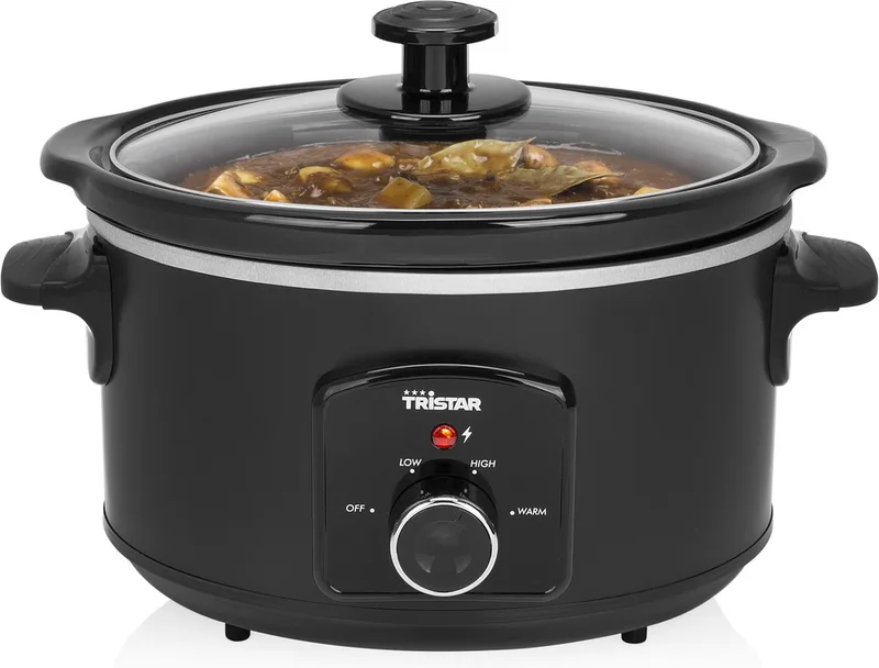 Slowcooker 180W - VS-3915 - 3.5L - Keramische binnenpan van Tristar in Zwart – productfoto 1 van 2