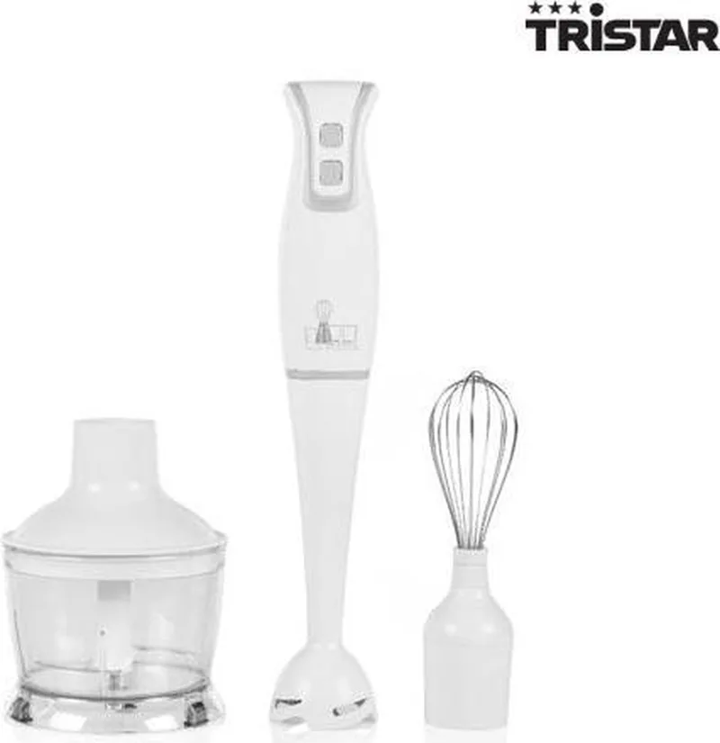 Staafmixerset 4 delig Blender 250W 2 snelheden by Tristar in White – product photo
