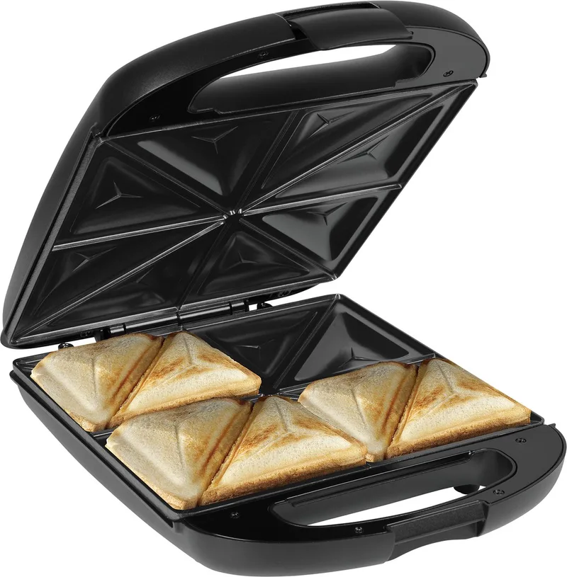 Tosti apparaat - SA-3069 - 1500W - Voor 4 tosti's - PFAS-Vrij - Anti aanbaklaag van Tristar in Zwart – productfoto