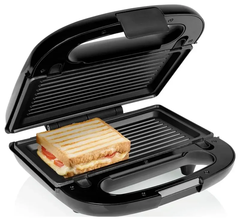 Tosti apparaat - SA-3071 - 750W - Voor tosti's en wafels - PFAS-Vrij - Anti aanbaklaag van Tristar in Zilver – productfoto 2 van 2
