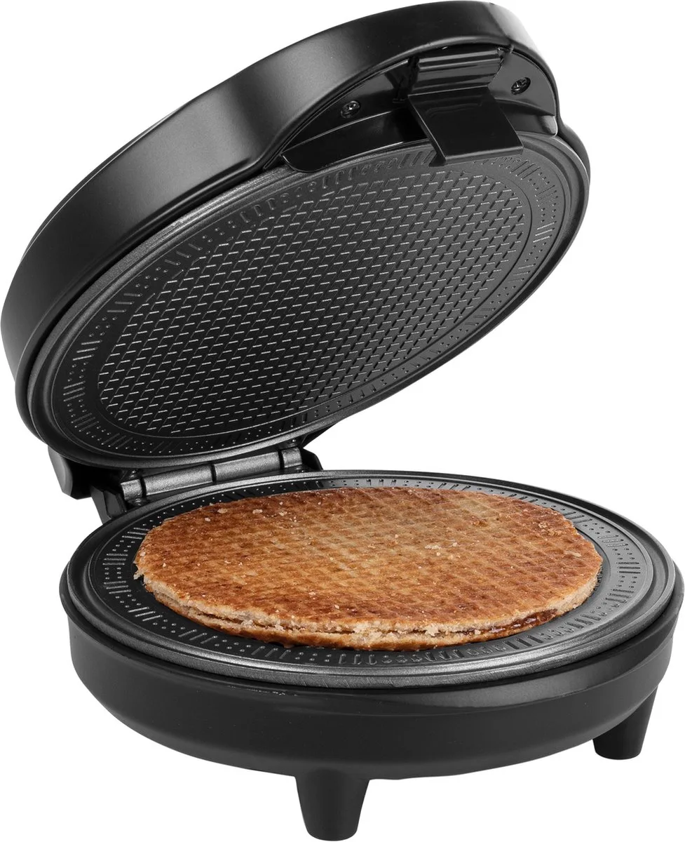 Wafelijzer - WF-1170 - 700W - Stroopwafels en ijshoorntjes - Anti aanbaklaag van Tristar in Zwart – productfoto