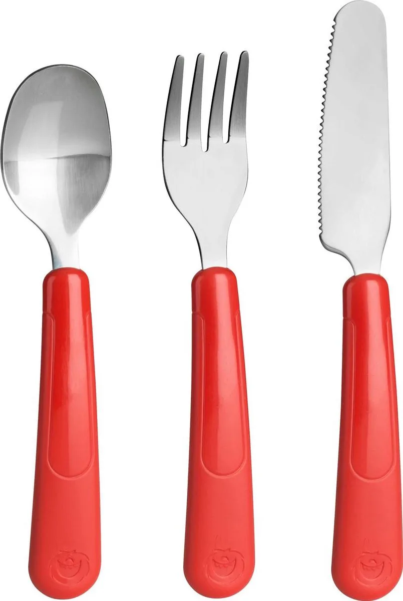 Leon Bestekset - Set van 3 Stuks från Trudeau i Röd – produktbild