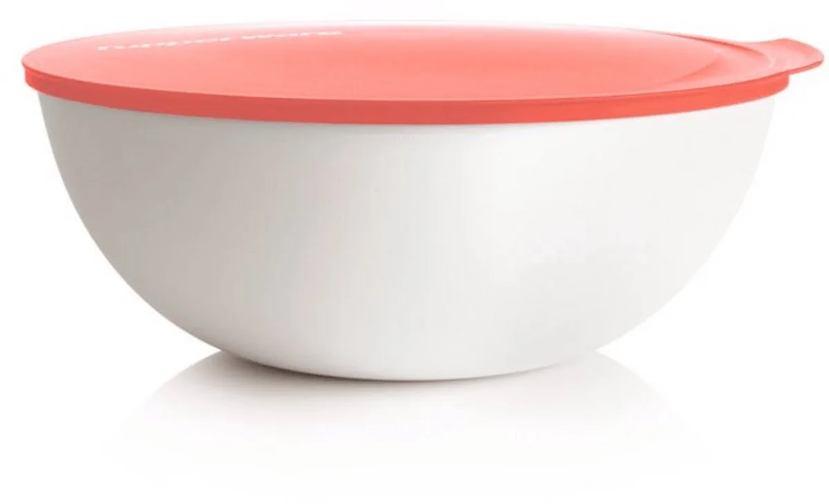 Allegra kom 5L de Tupperware en Wit met rode – photo produit