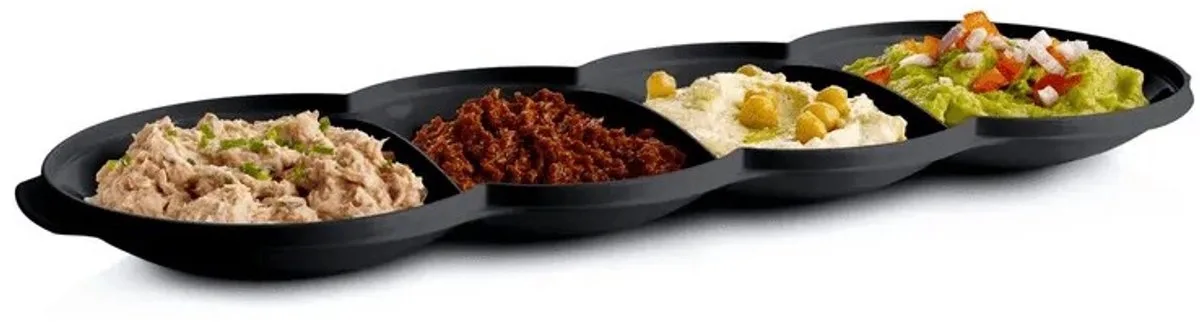 Allegra Tapasschaal Laag van Tupperware in Zwart – productfoto