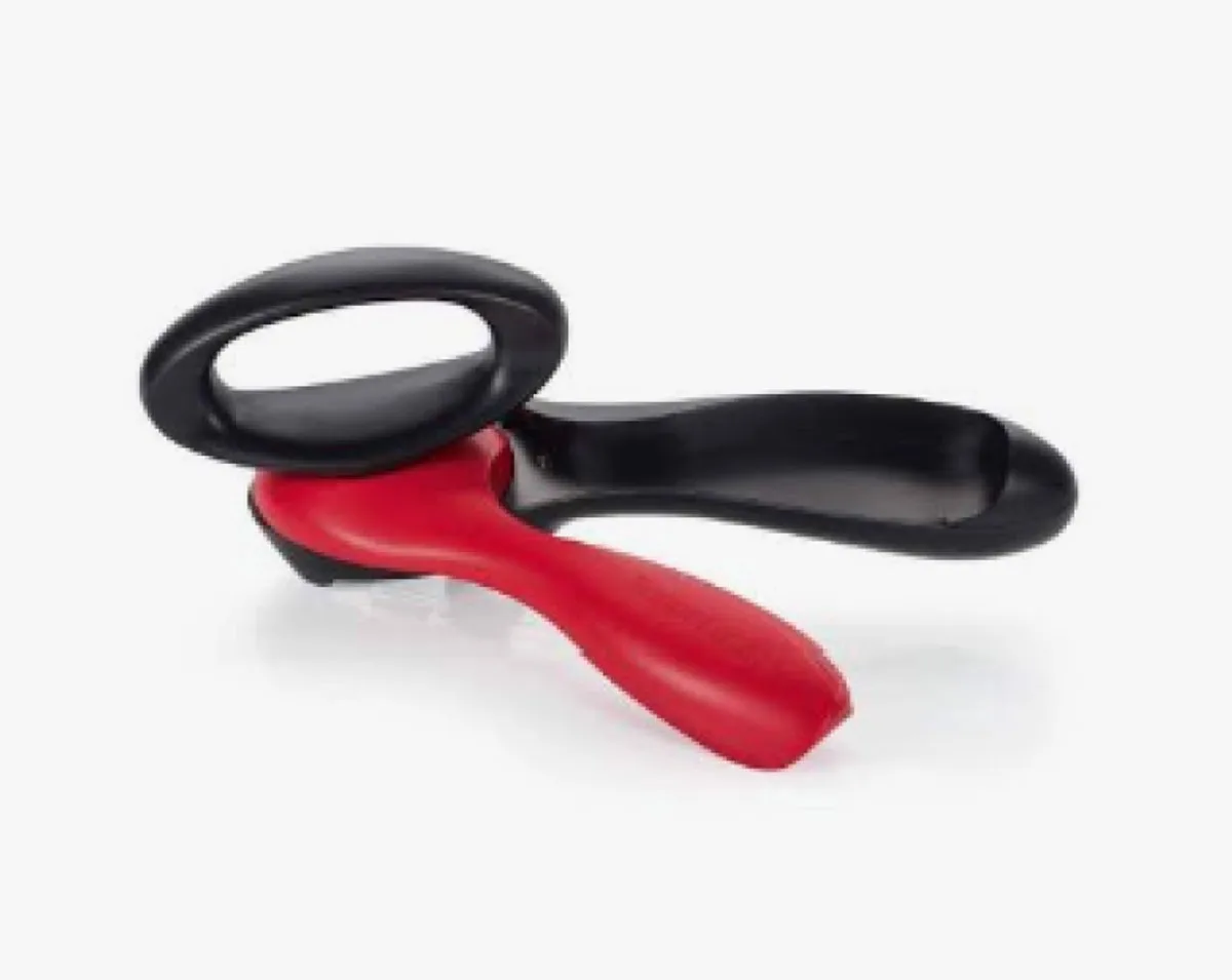 Blikopener van Tupperware in Rood en zwart – productfoto