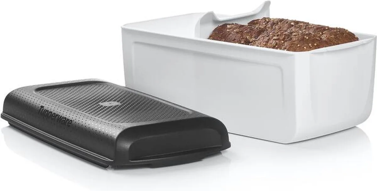 Brooddoos BreadSmart, met vakverdeling, Junior, 15 x 16 x 32 cm by Tupperware in White, Black – product photo