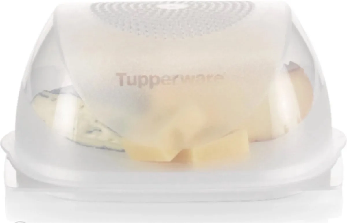 CheeSmart Square- Kaasdoos (22x20x10)- Kaashouder - CondensControl-systeem - Plaatsbesparend - transparant kaasstolp - Vaatwasserbestendig - Behoudt frisheid en smaak van Tupperware in Meerkleurig – productfoto