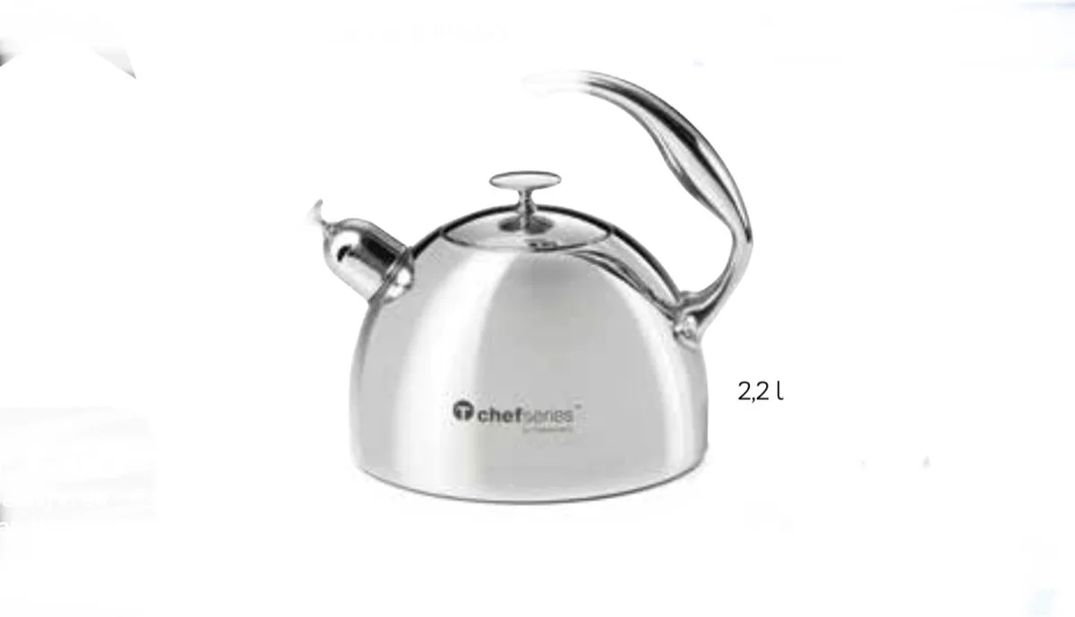 chef series Waterketel/ fluitketel van Tupperware in Zilver – productfoto