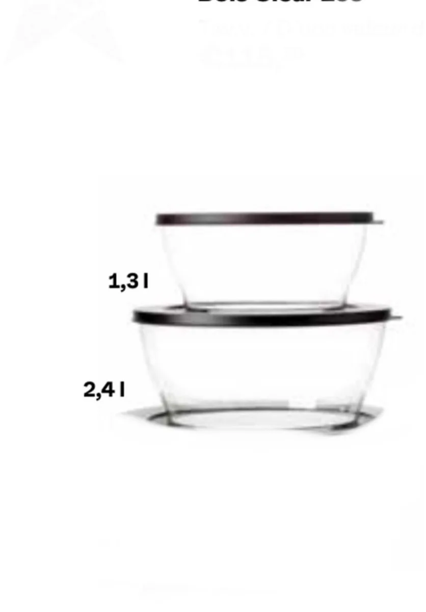 clear kommen eco set van Tupperware in Zwart – productfoto