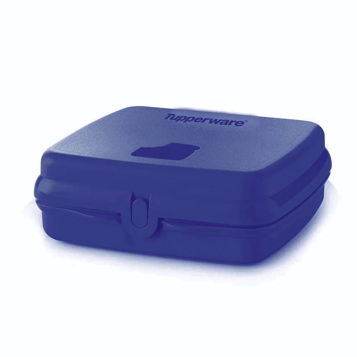 Eco Sandwichdoos Vierkant | Snackie Broodtrommel van Tupperware in Donkerblauw – productfoto