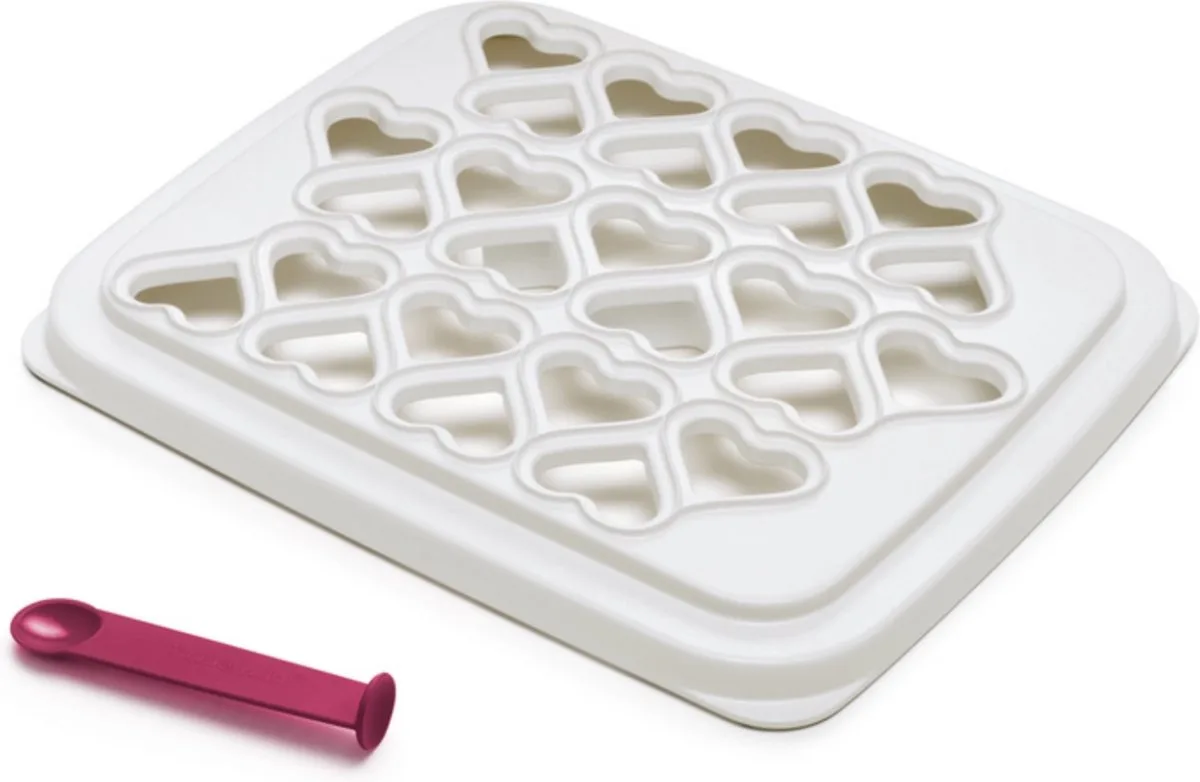 Hapjesrooster Hartjes - Bakvorm Raviolimaker Ravioli Rooster från Tupperware i Vit – produktbild