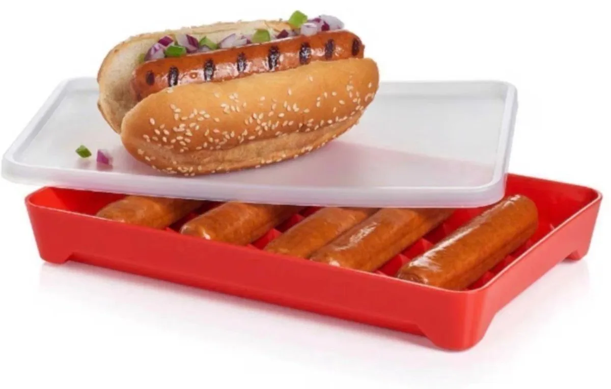 hotdog bewaardoos van Tupperware in Rood – productfoto