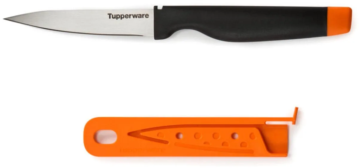 keukenmes, aller nieuwste model) fra Tupperware i Oranje – zwart – produktbillede