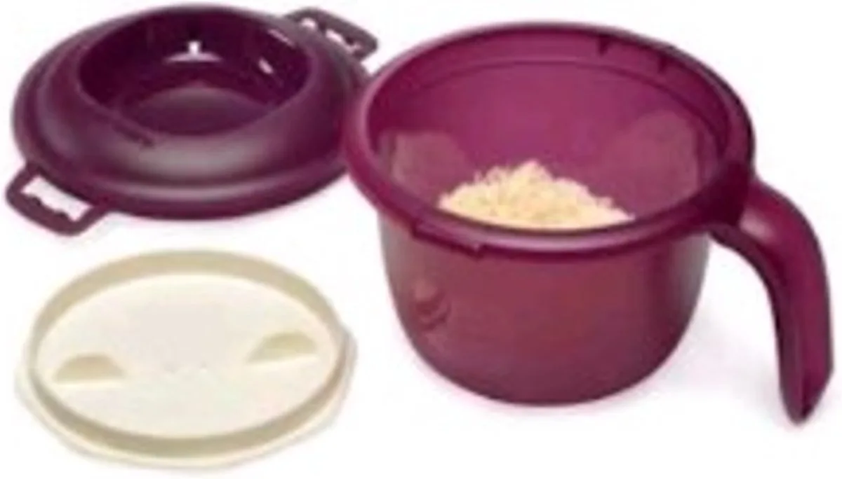 Magnetron Individuele Rijstkoker, 550 ml van Tupperware in Zwart – productfoto