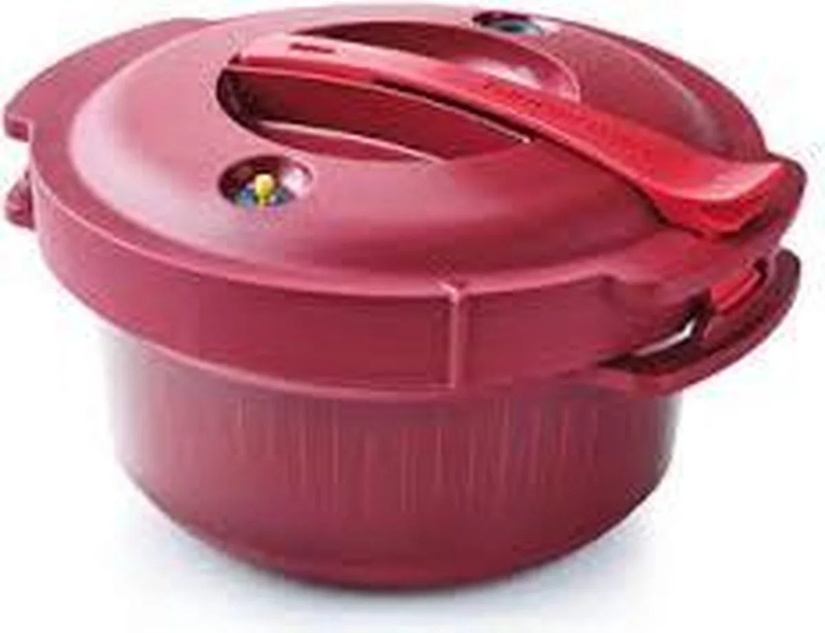 Micro Minuut (magnetron snelkookpan): Mals & Smaakvol in Minuten! från Tupperware i Röd – produktbild