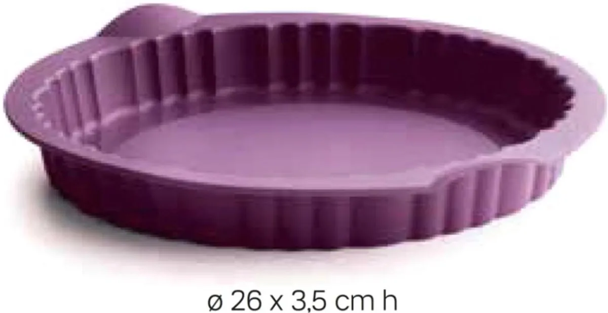 Siliconen Bakvorm MFV Princess taart/vlaai vorm van Tupperware in Paars – productfoto