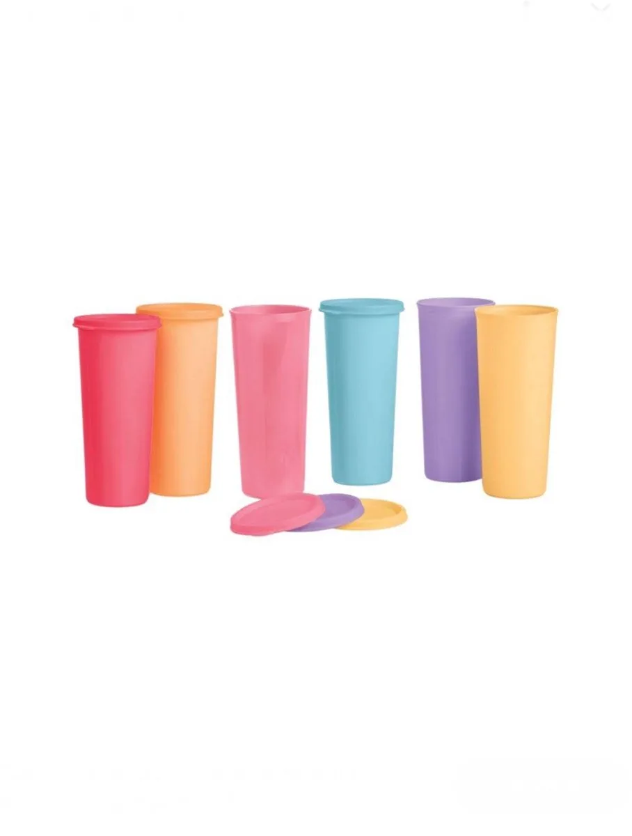 Tupperware 6 (Yoghurt)bekers 170 ml van Tupperware in Blauw – productfoto