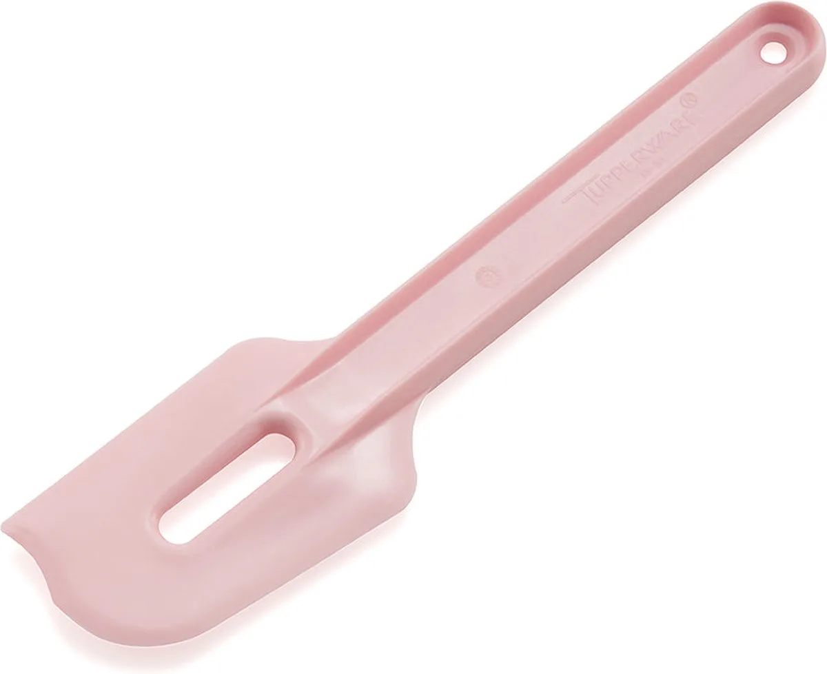 Vintage Spatel Pannenlikker van Tupperware in Roze – productfoto