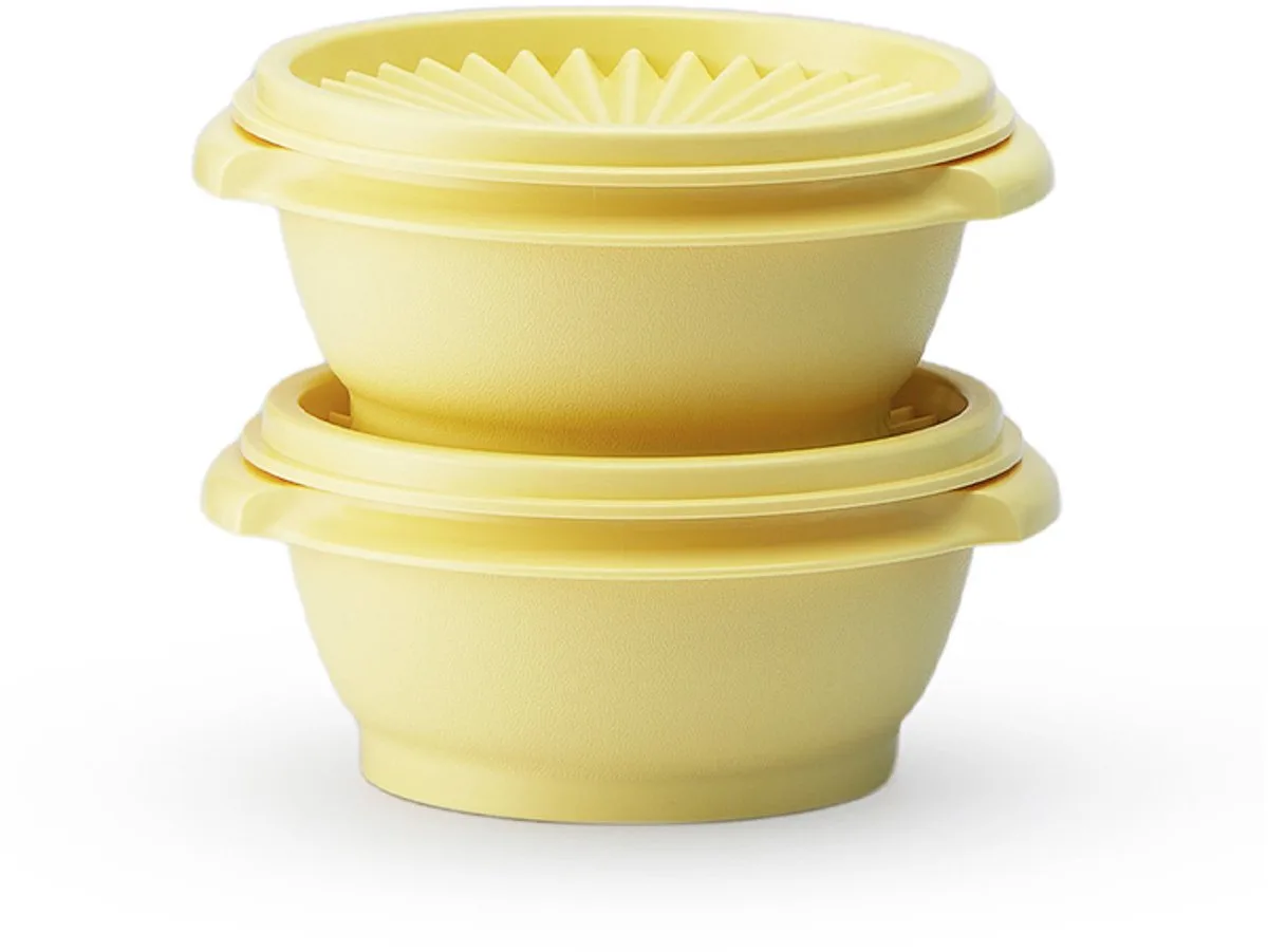 zonnedeksel kommen set van 2 van Tupperware in Oranje, Roze – productfoto