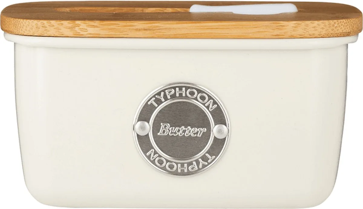 Living boterschaal met spatula van Typhoon in Gebroken wit – productfoto