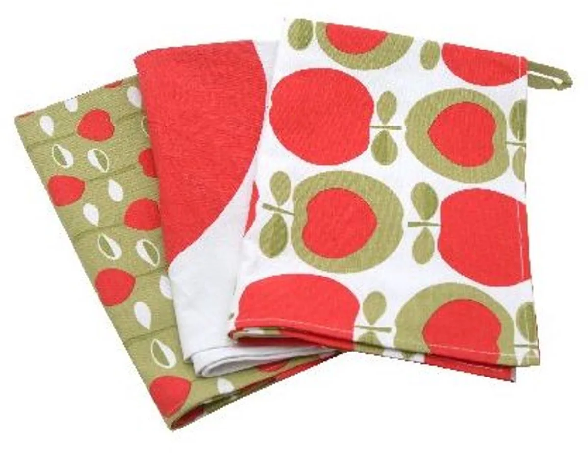 Set van 3 Keuken/Theedoeken Apple Heart Point-Virgule TYP-1401-723 van Typhoon – productfoto