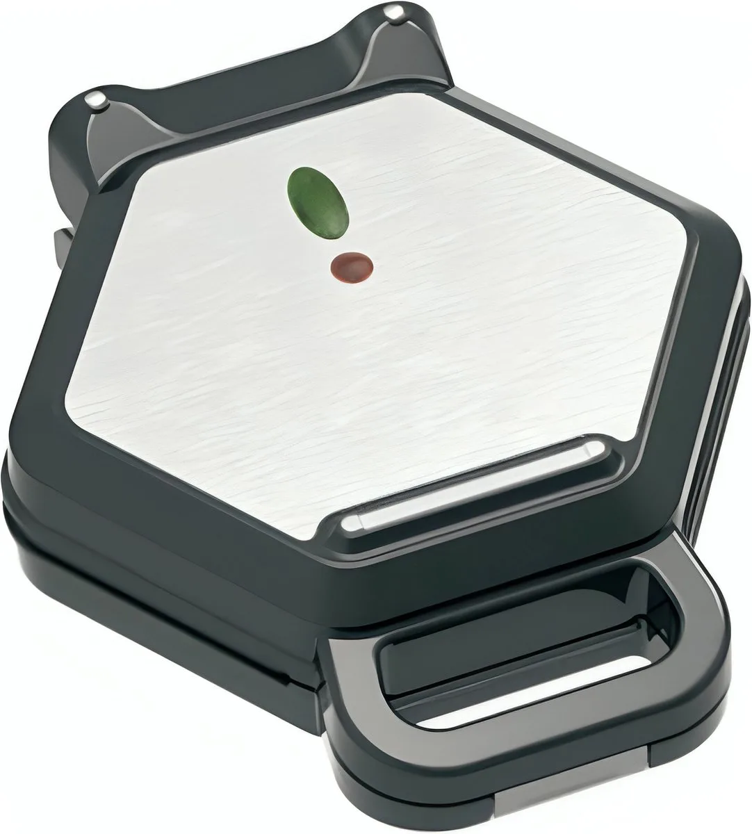 Bobby Wafelijzer CoolTouch-behuizing, Anti-aanbaklaag, Automatische temperatuuraanpassing Zwart, RVS (geborsteld) by Unold in Black, RVS (geborsteld) – product photo