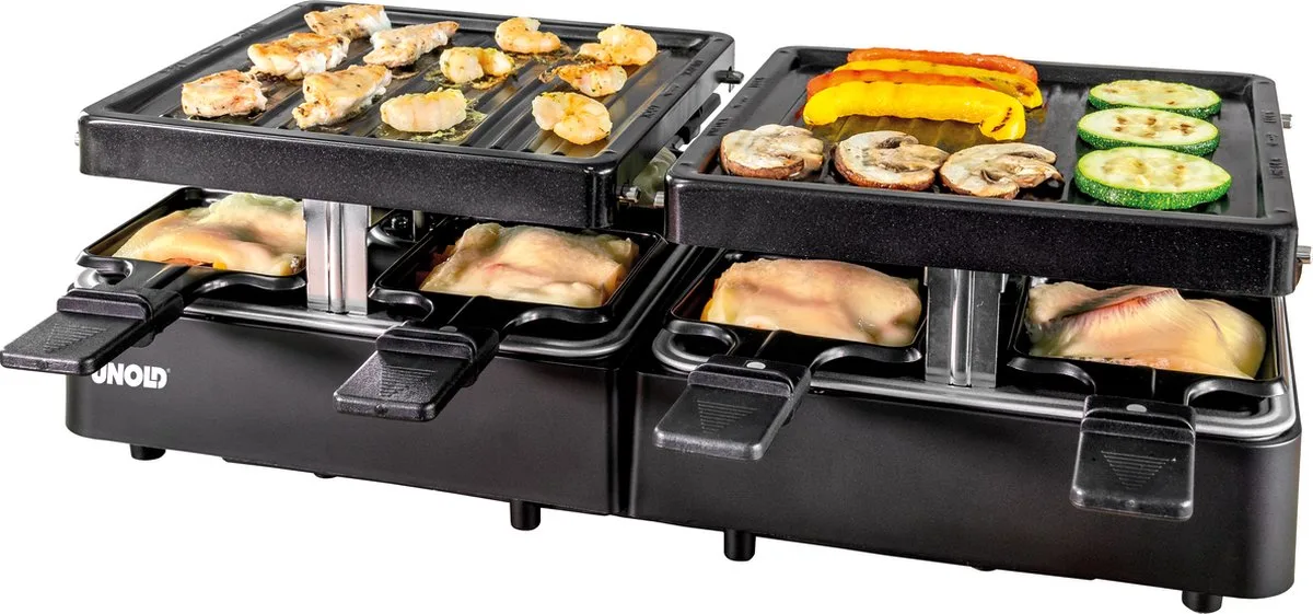 Unold 48755 raclette 8 persoon/personen 1300 W van Unold in Zwart – productfoto
