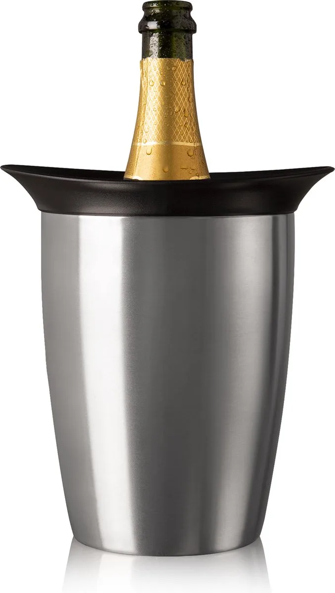 Active Cooler Champagne Elegant | Champagnekoeler| RVS van Vacu Vin in Zilver – productfoto