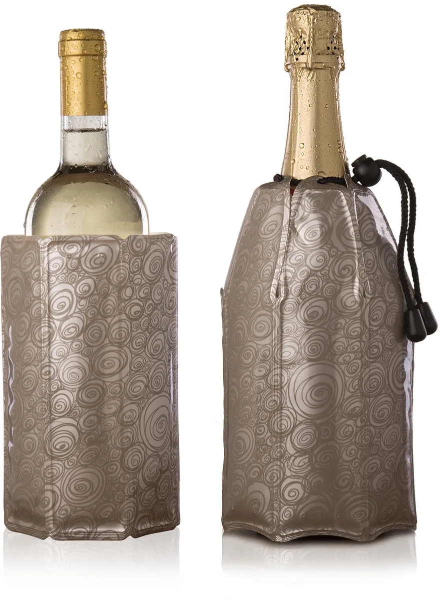 Active Cooler Sleeve | Wijnkoeler | Champagnekoeler | Set van 2 fra Vacu Vin i Platinum – produktbillede